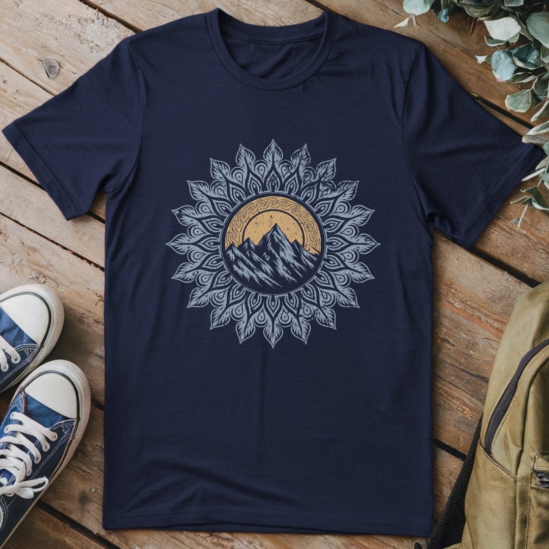 T-Shirt Navy / S Mountain Mandala T-Shirt
