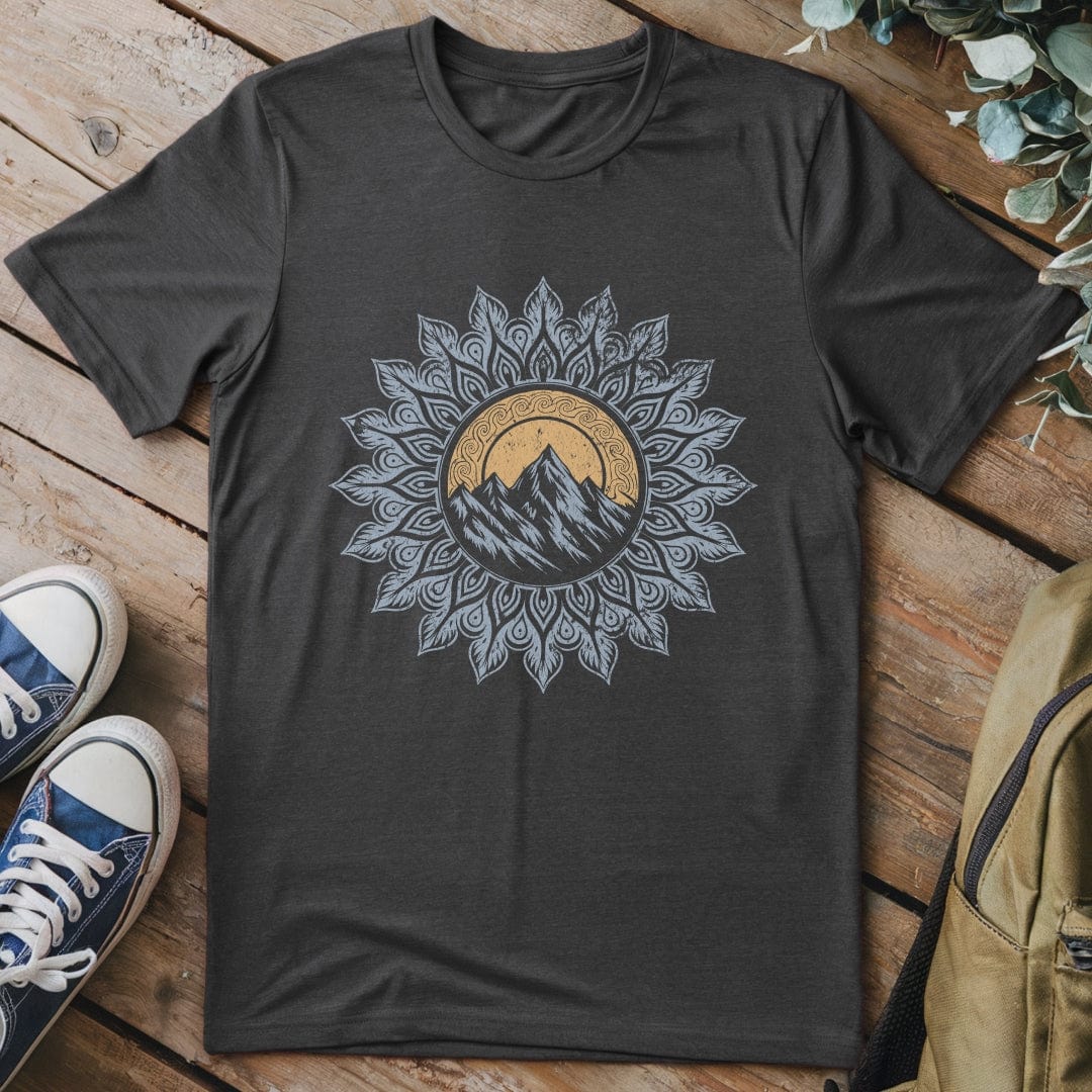 T-Shirt Dark Heather / S Mountain Mandala T-Shirt