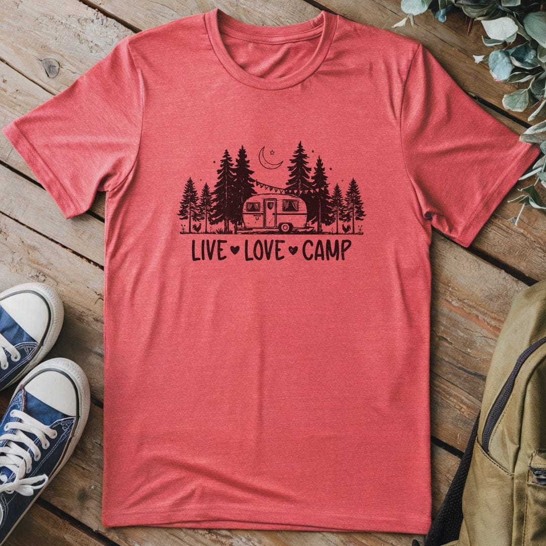T-Shirt Heather Red / S Live Love Camp T-Shirt