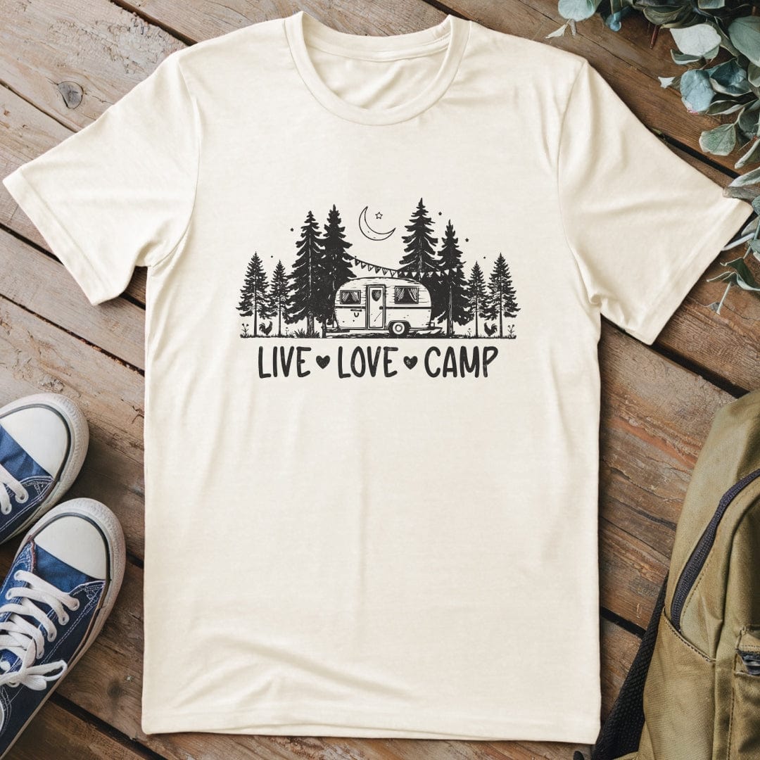 T-Shirt Natural / S Live Love Camp T-Shirt