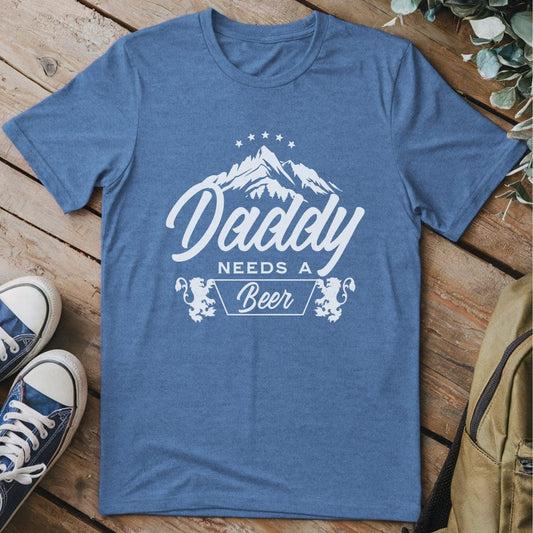 T-Shirt Heather Indigo / S Daddy Needs A Beer T-Shirt